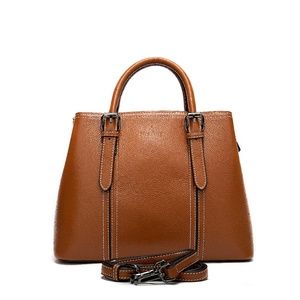 Noblag Top Layer Leather Tote Handbag